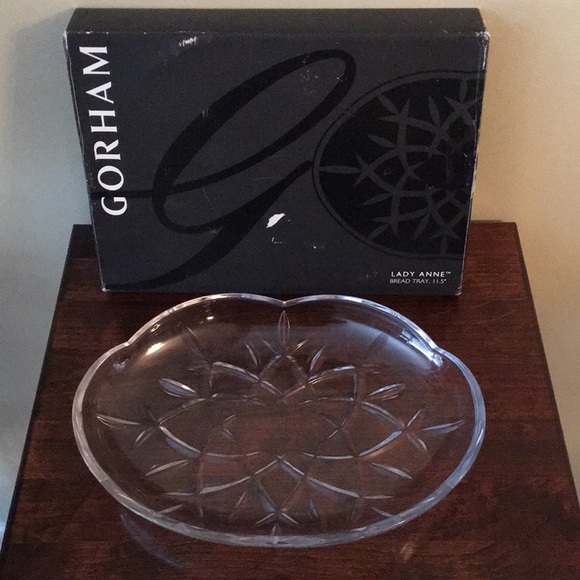 Gorham Crystal Bread Tray - Picture 2 of 3